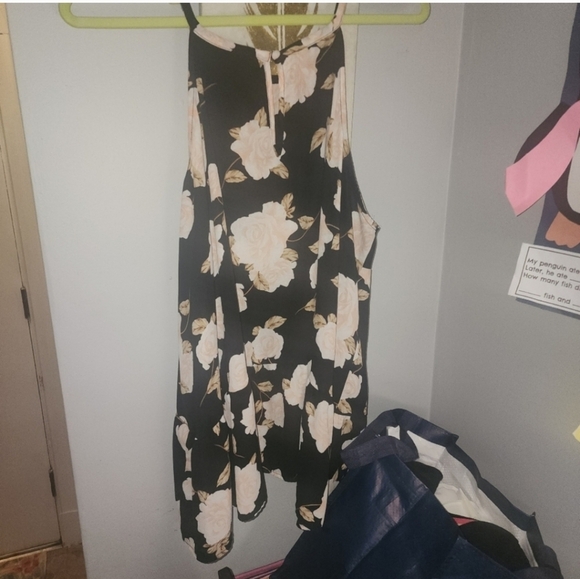 Nwot Torrid 2 Georgette Drop Waist Halter Top - Picture 5 of 6